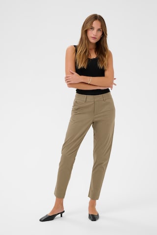 Kaffe Slimfit Lærredsbukser 'KALea' i beige