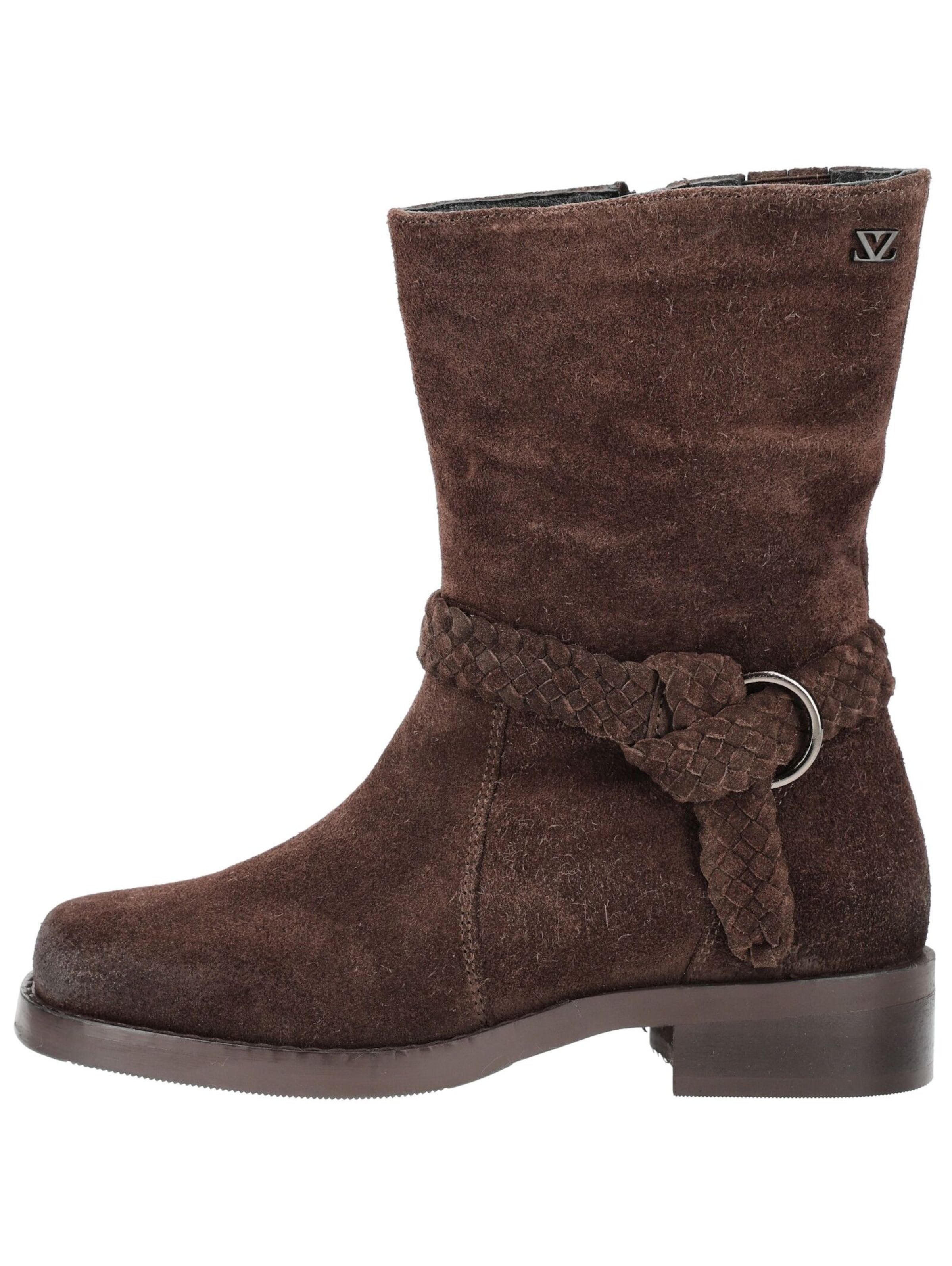 Bottines LAZAMANI en marron : sur le côté