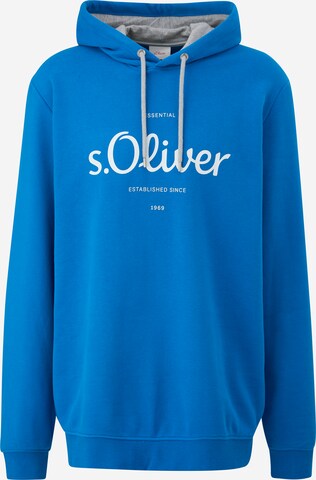 s.Oliver Men Tall Sizes Sweatshirt in Blue: front