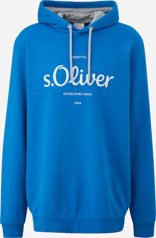 s.Oliver Men Tall Sizes Sweatshirt in Blue: front