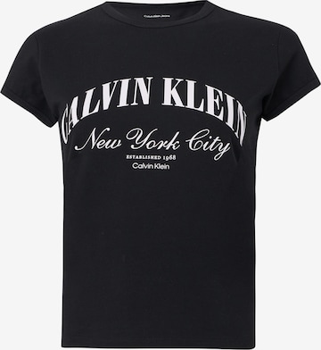 Tricou de la Calvin Klein Jeans pe negru: față