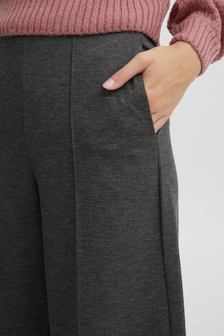 ICHI Wide leg Pants 'KATE' in Grey