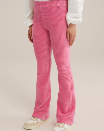 WE Fashion Flared Leggings i rosa