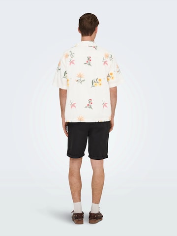 Only & Sons Mugav suurus Triiksärk 'ONSEDWARD', värv valge