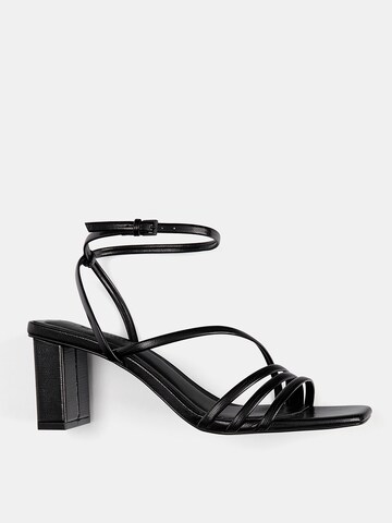 Pull&Bear Strap sandal in Black