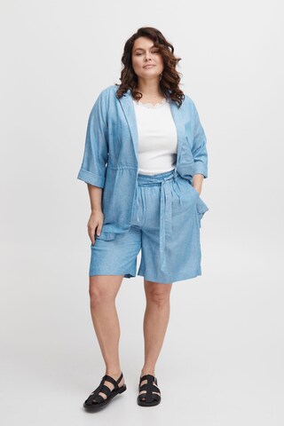 Fransa Loose fit Pants 'Fplin Sho 1' in Blue