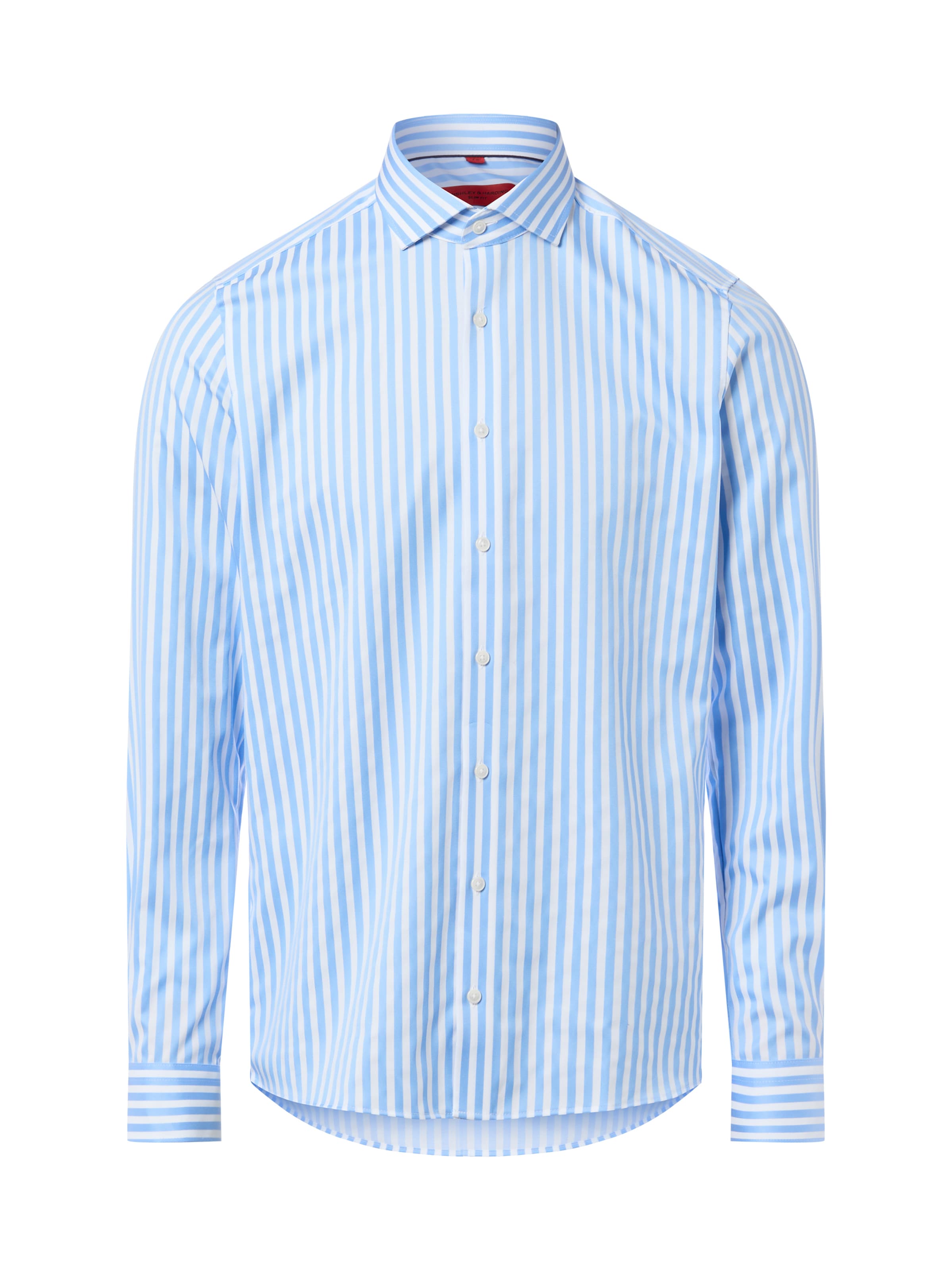 Finshley & Harding Slim Fit Businesshemd in Blau: Vorderseite