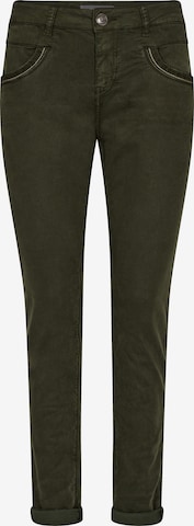 MOS MOSH Slimfit Broek in Groen: voorkant