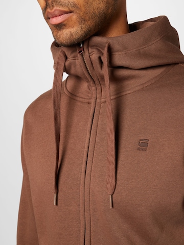 Coupe regular Veste de survêtement 'Premium Core' G-Star RAW en marron