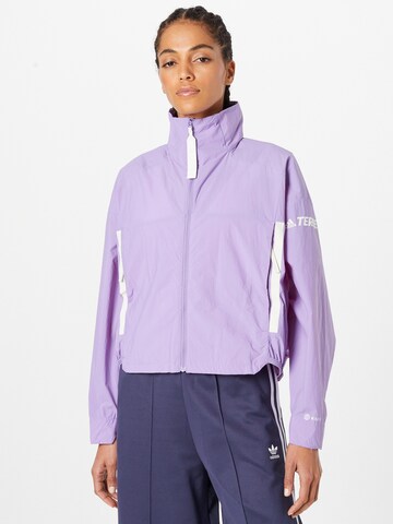 ADIDAS SPORTSWEAR Zunanja jakna 'Myshelter' | vijolična barva: sprednja stran