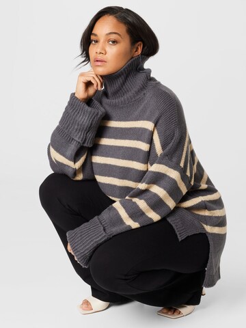 In The Style Curve Pullover 'LORNA' in Grau