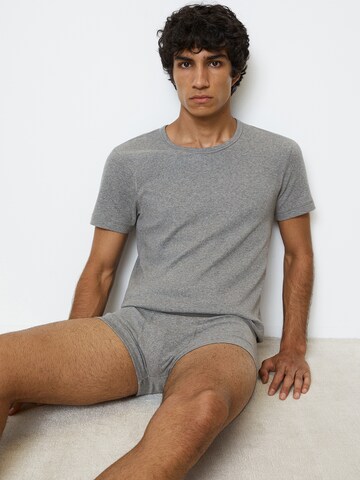T-Shirt 'Iconic Rib' Marc O'Polo en gris