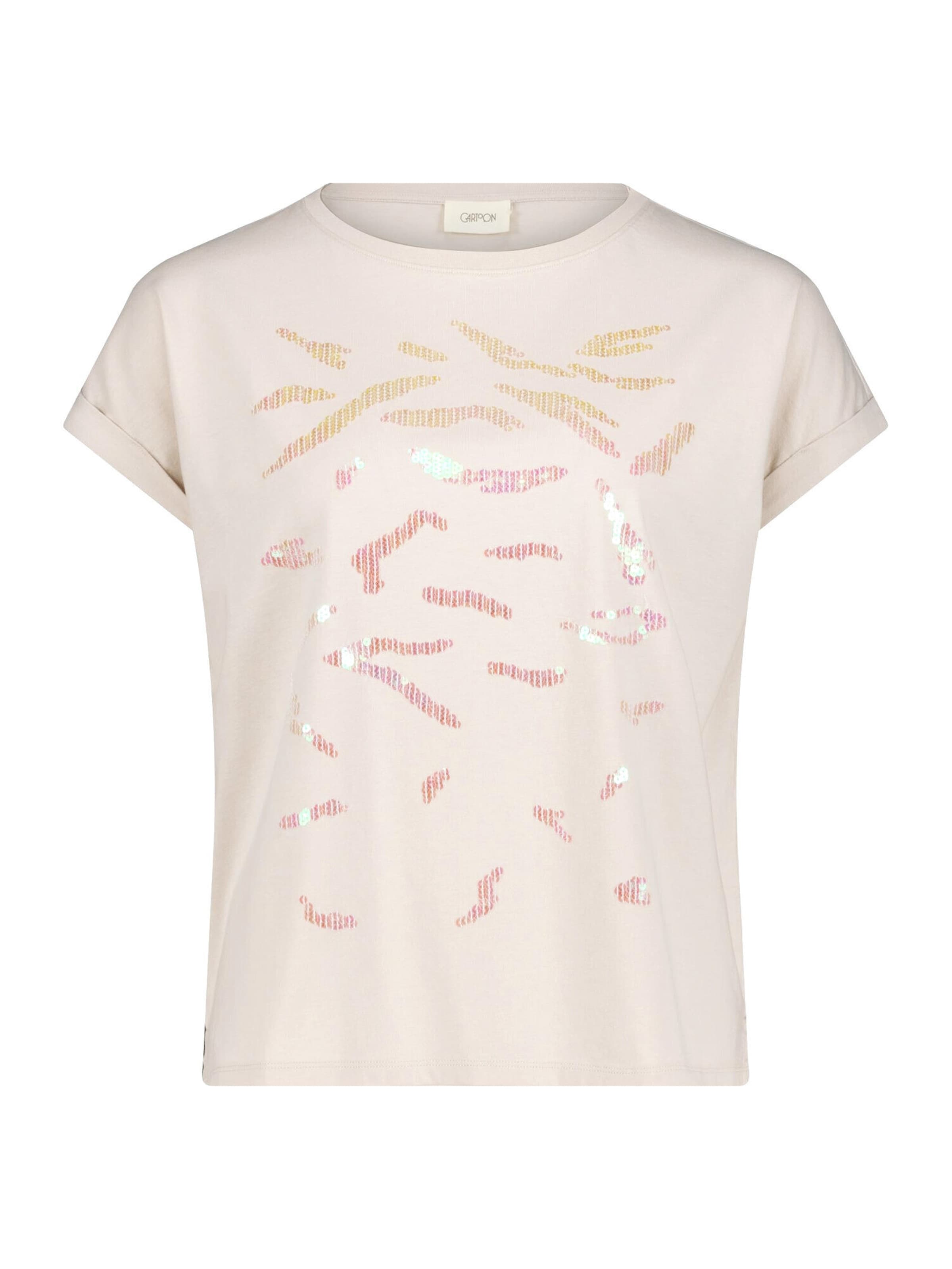 Cartoon Shirt in Beige: front