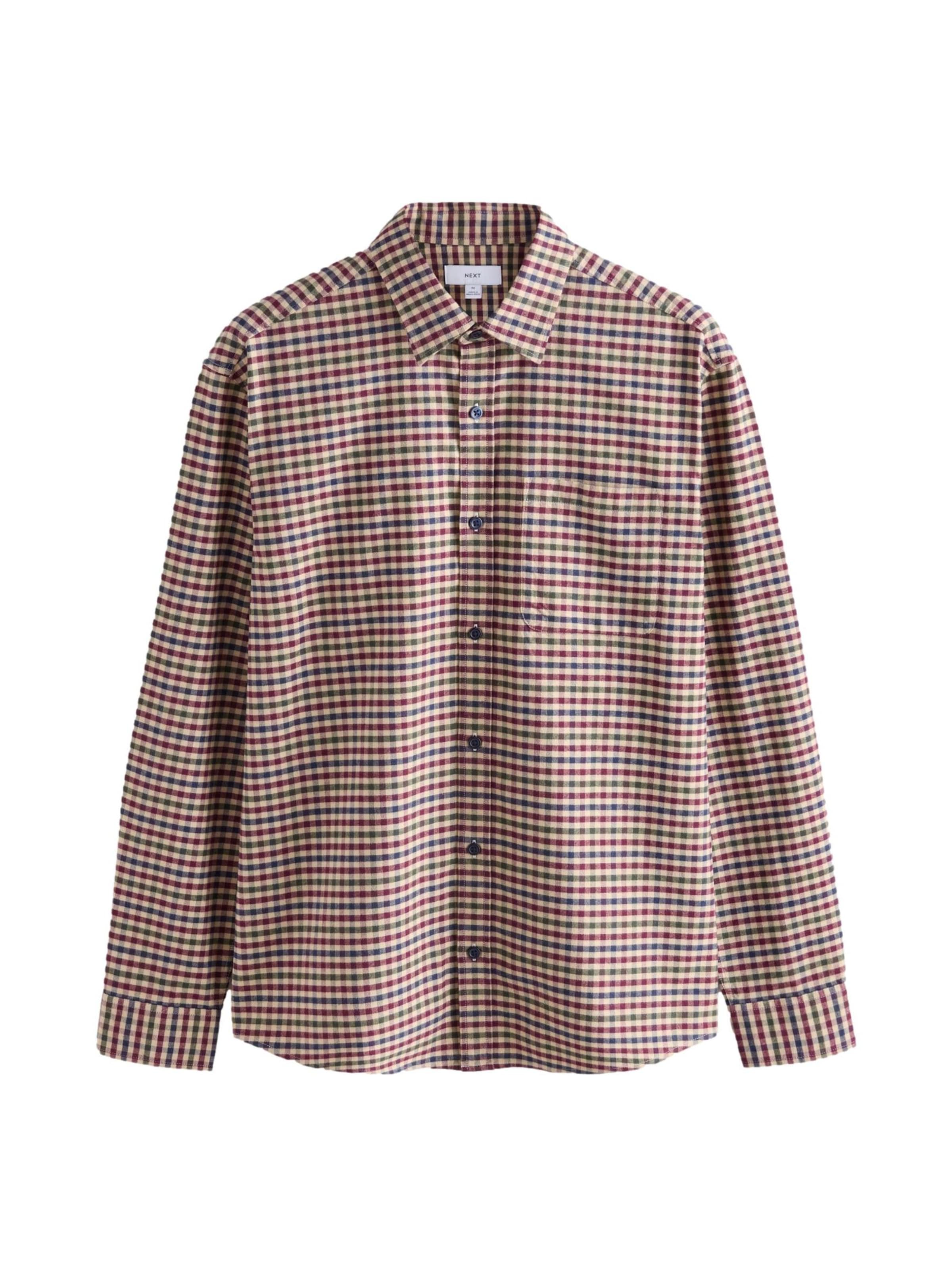 Next Chemise en beige foncé / bleu marine / sapin / canneberge, Vue avec produit