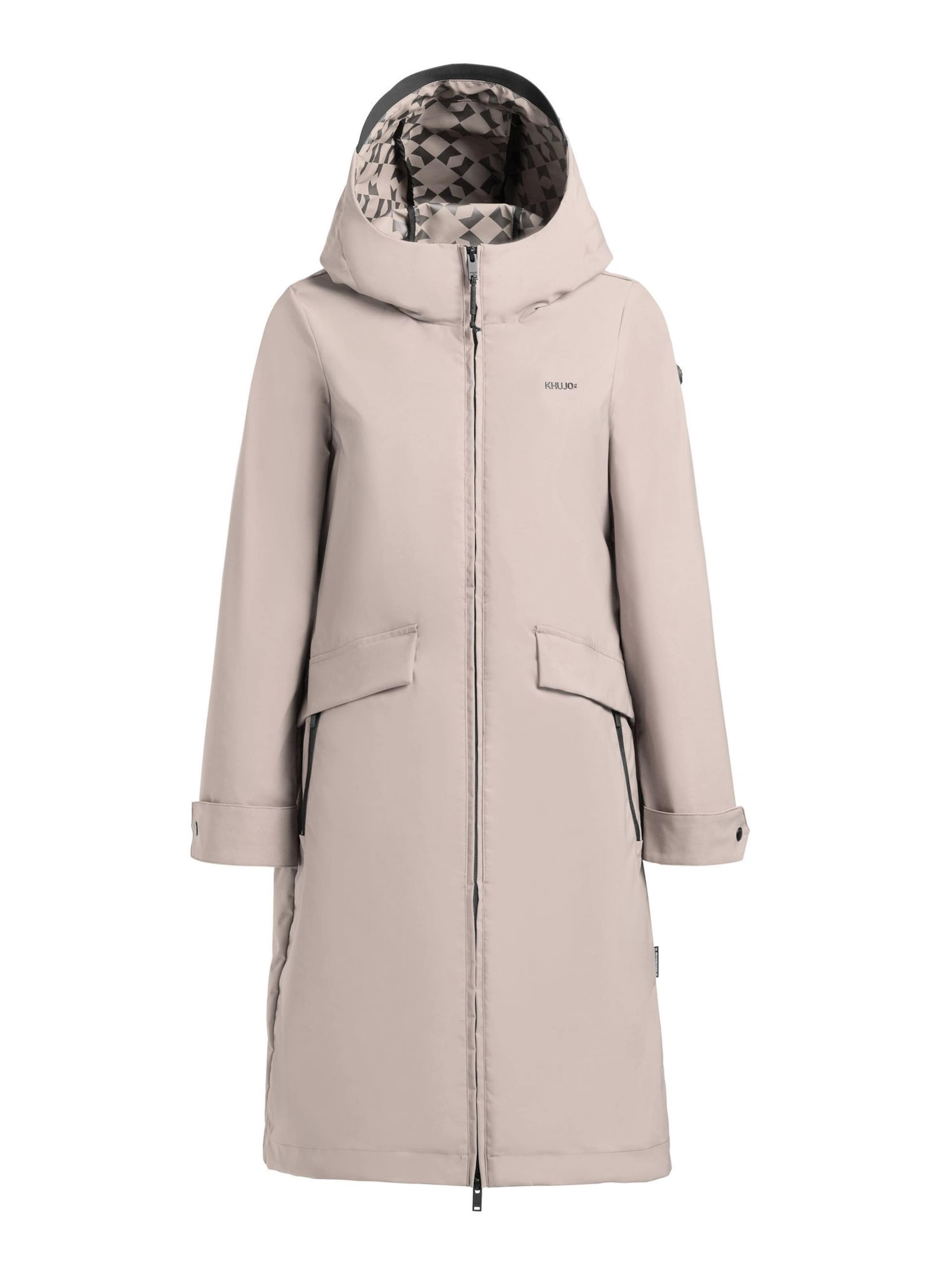 khujo Between-Seasons Coat 'FEMKE2' in Beige: front