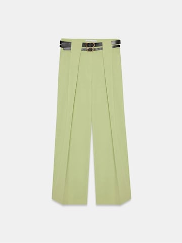 Dilvin Wide Leg Hose in Grün: Vorderseite