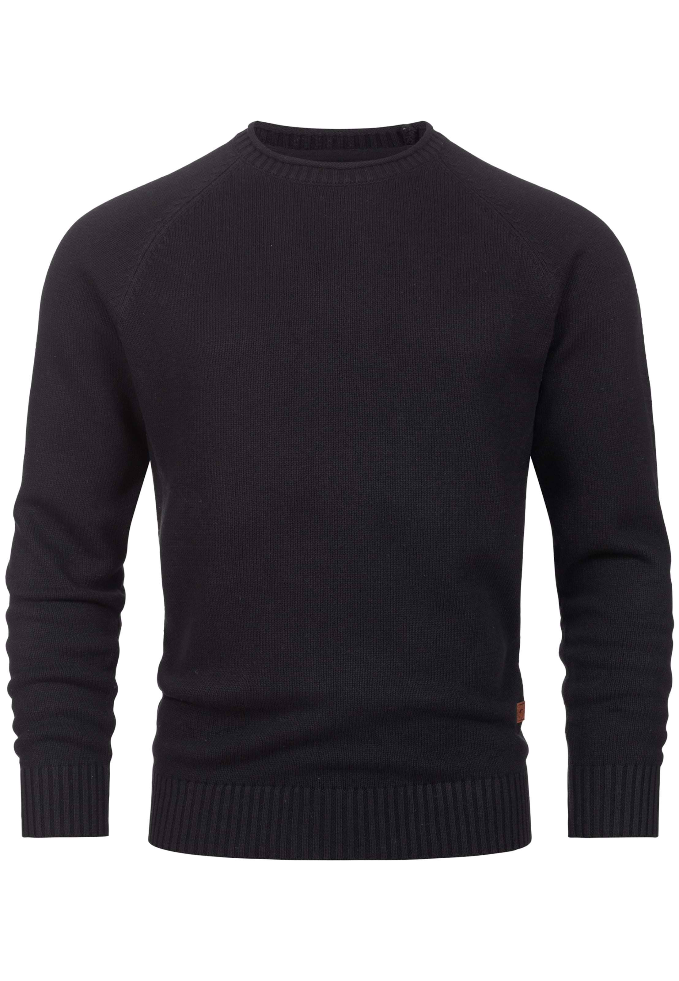 INDICODE JEANS Sweater 'Massum' in Black: front