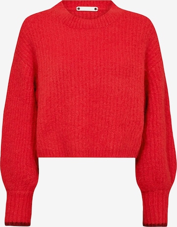 Pull-over 'CoralieCC' co'couture en rouge : devant