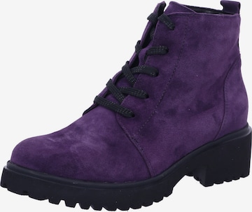 WALDLÄUFER Schnürstiefelette 'Luise' in Lila: Vorderseite