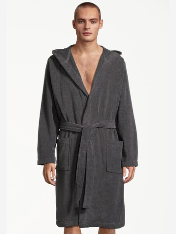 SEIDENSTICKER Long Bathrobe 'Loungewear' in Grey: front