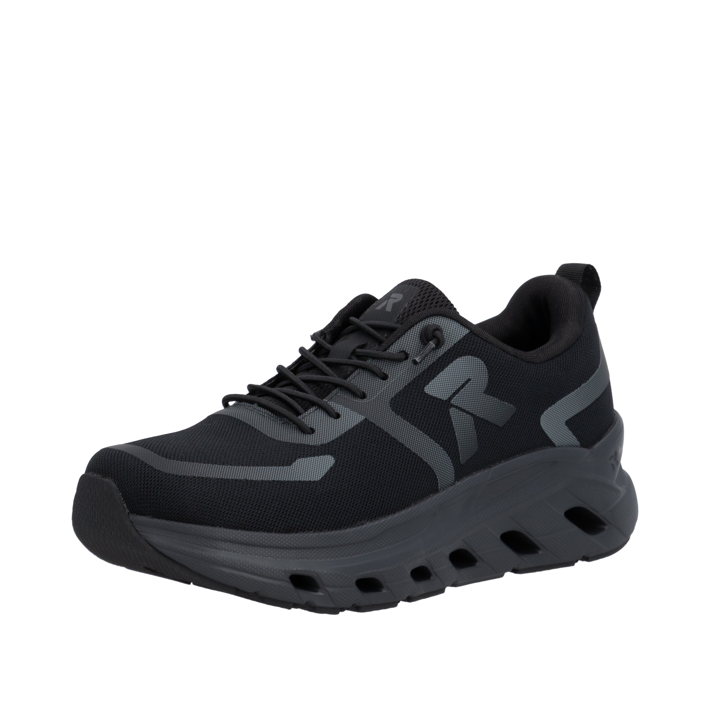 Rieker - Zapatillas deportivas bajas en negro: frente