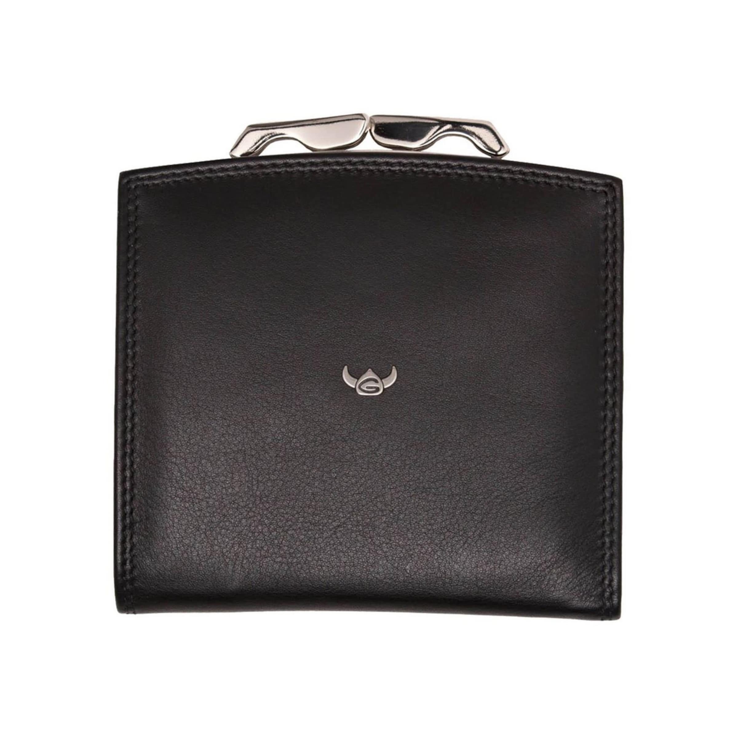 Porte-monnaies 'Polo' GOLDEN HEAD en noir : devant