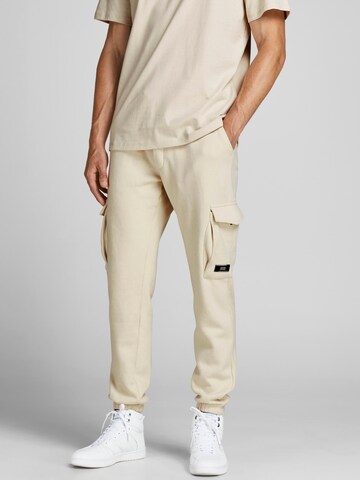 JACK & JONES Tapered Cargobroek 'Gordon' in Beige