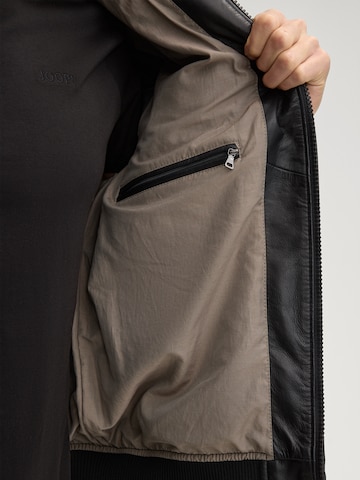 JOOP! Jeans Lederjacke 'Akil' in Schwarz