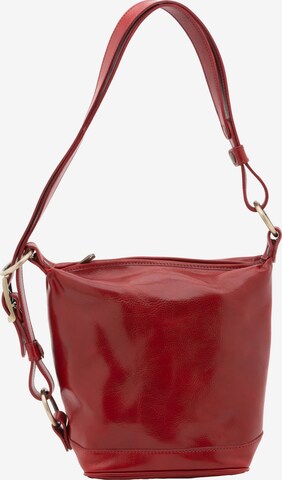 Borsa a mano 'Borsa a Secchiello Donna Vera Pelle - Tracolla Regolabile' di I Fratelli in rosso: frontale