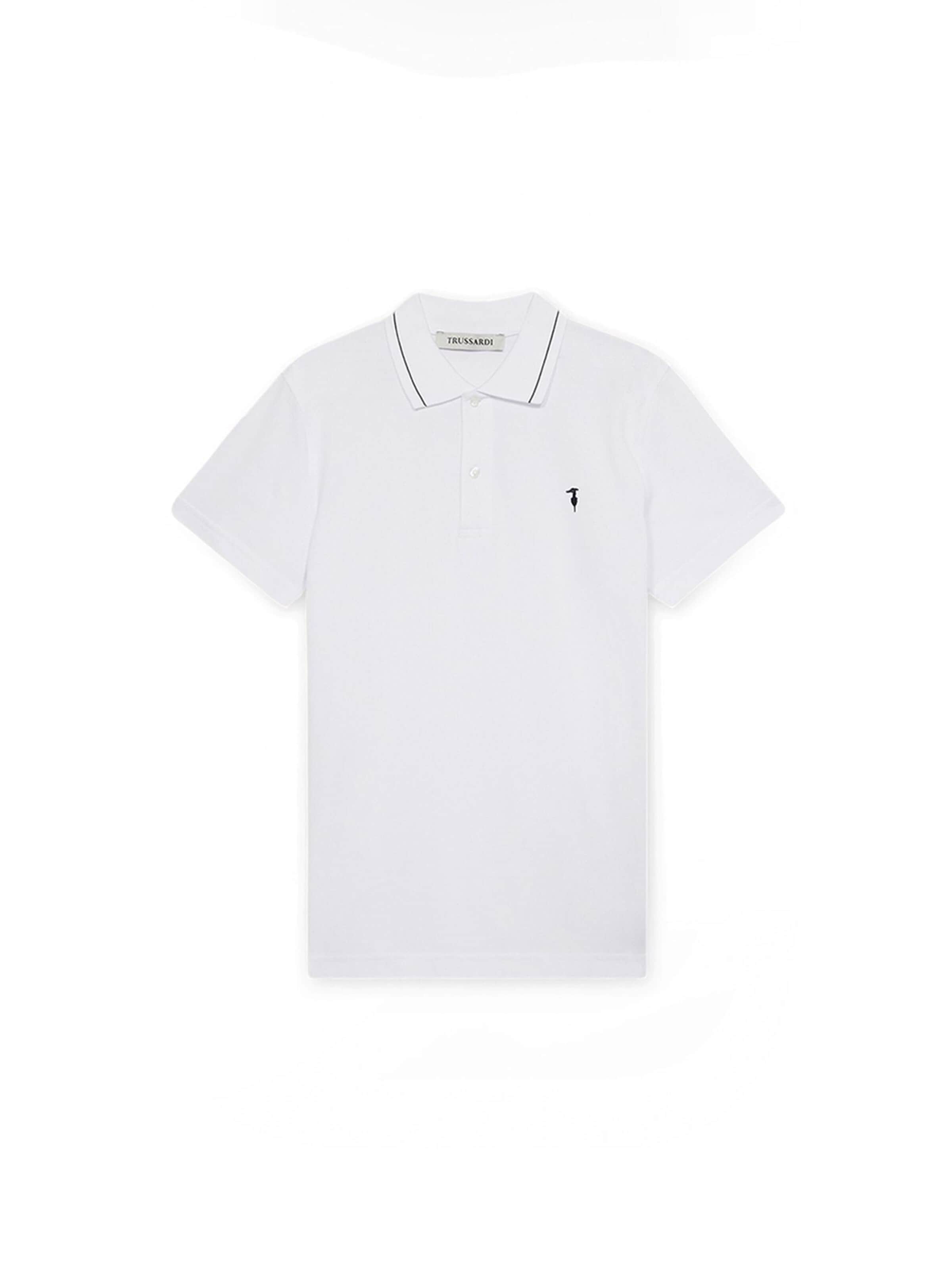 Trussardi - Camiseta de fútbol en blanco: frente