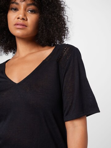 ABOUT YOU Curvy - Camiseta 'Asya' en negro