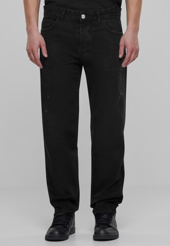 2Y Premium Regular Jeans in Schwarz: Vorderseite