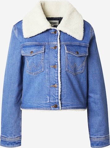 WRANGLER Välikausitakki 'SHERPA' värissä sininen: etupuoli