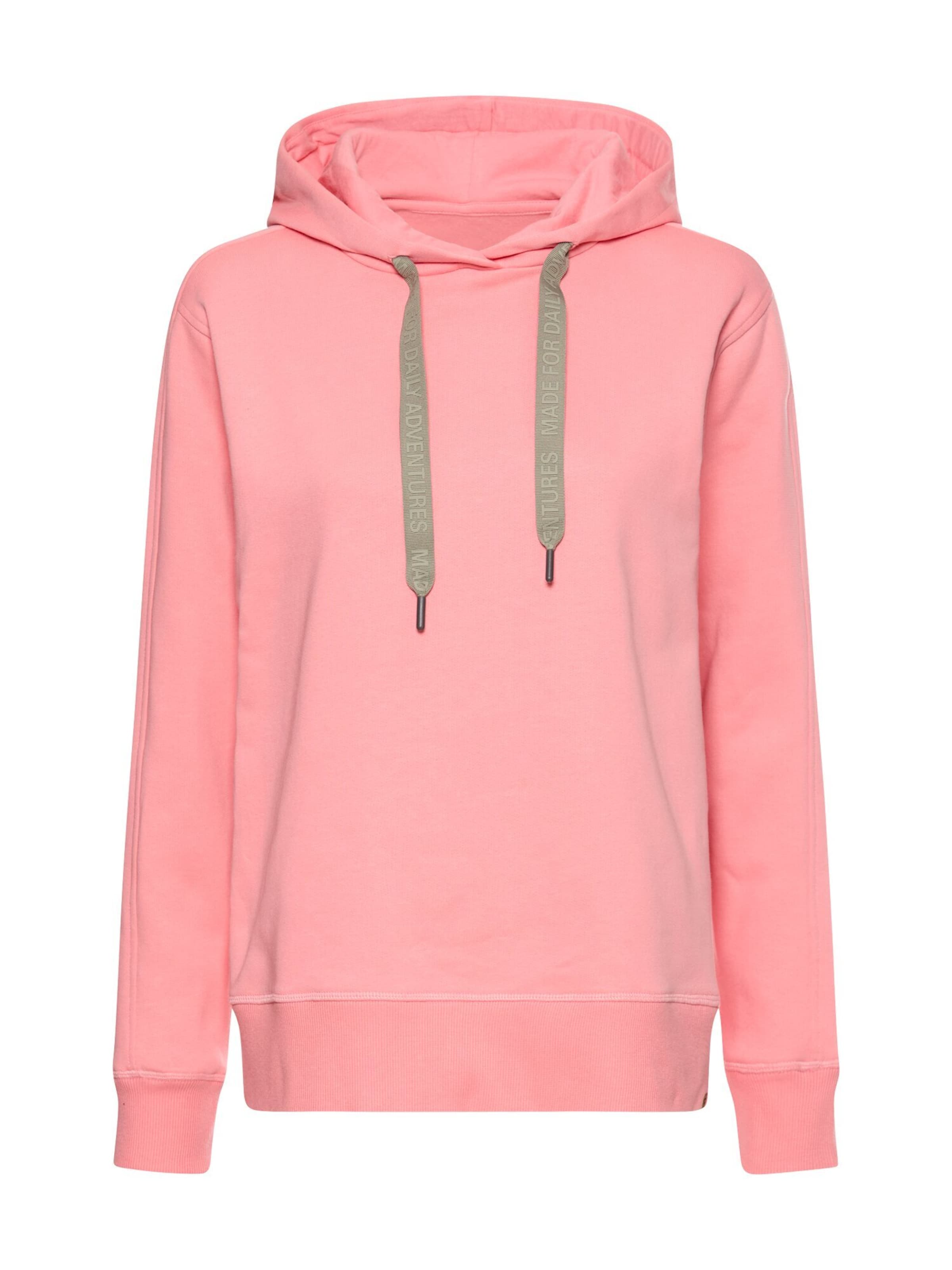 CAMEL ACTIVE Hoodie aus reiner Baumwolle in Pink: Vorderseite
