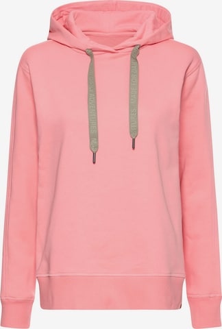 CAMEL ACTIVE Hoodie aus reiner Baumwolle in Pink: Vorderseite