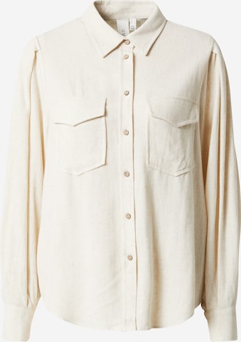 Y.A.S Blouse 'VIGGI' in Beige: voorkant