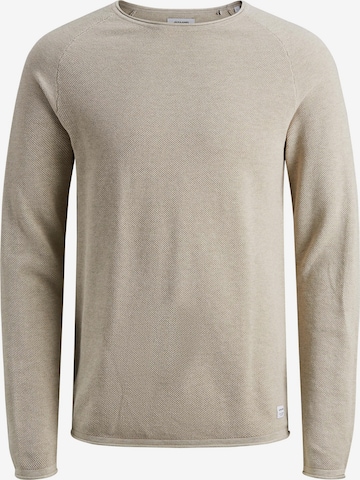 Coupe regular Pull-over 'Hill' JACK & JONES en beige : devant