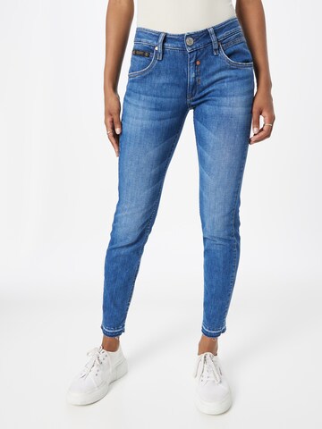 Coupe slim Jean Herrlicher en bleu : devant