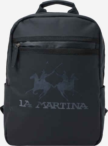 La Martina - Mochila 'AUGUSTO' en negro: frente