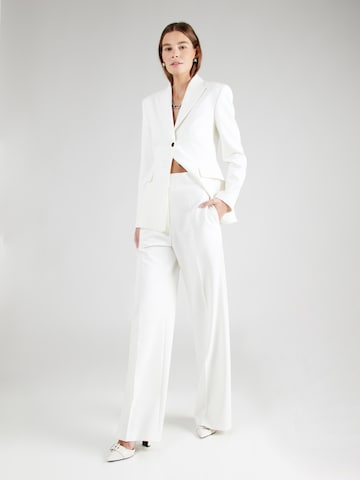HUGO Red Wide leg Pleated Pants 'Himia' in White