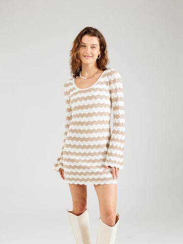 HOLLISTER Knit dress in White: front