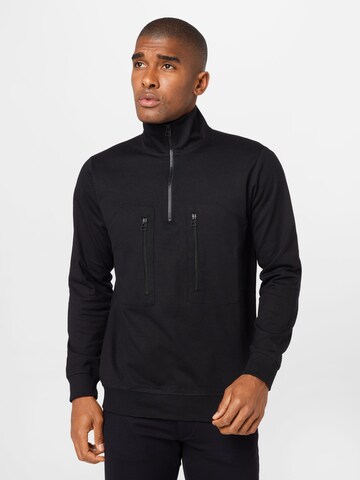 G-Star RAW Sweatshirt 'Tweeter' in Zwart: voorkant