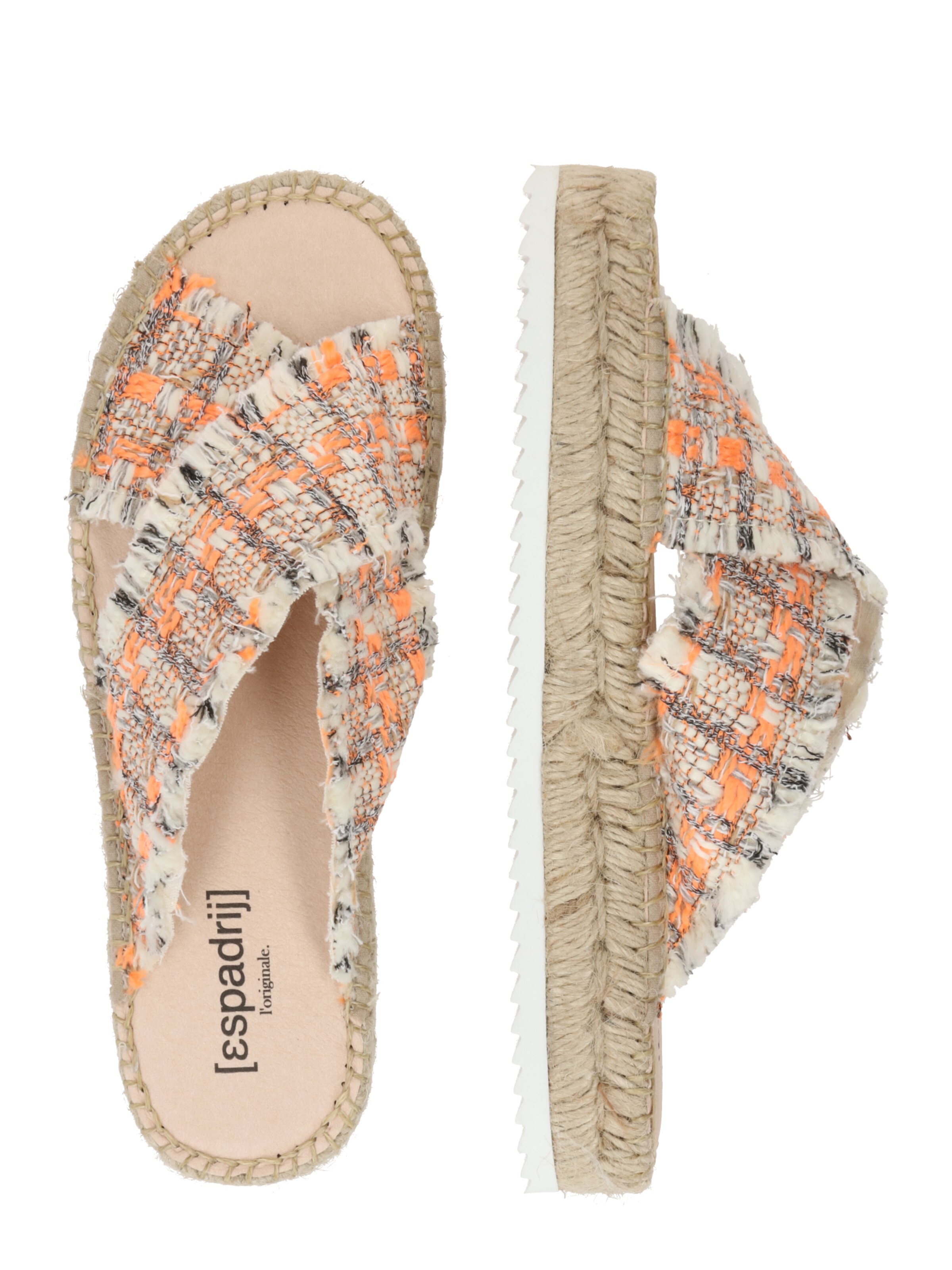 Zoccoletto 'CROISETTE' di espadrij l´originale in arancione