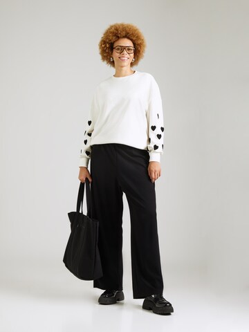 Wide Leg Pantalon 'VMCBERLIN' Vero Moda Curve en noir : devant