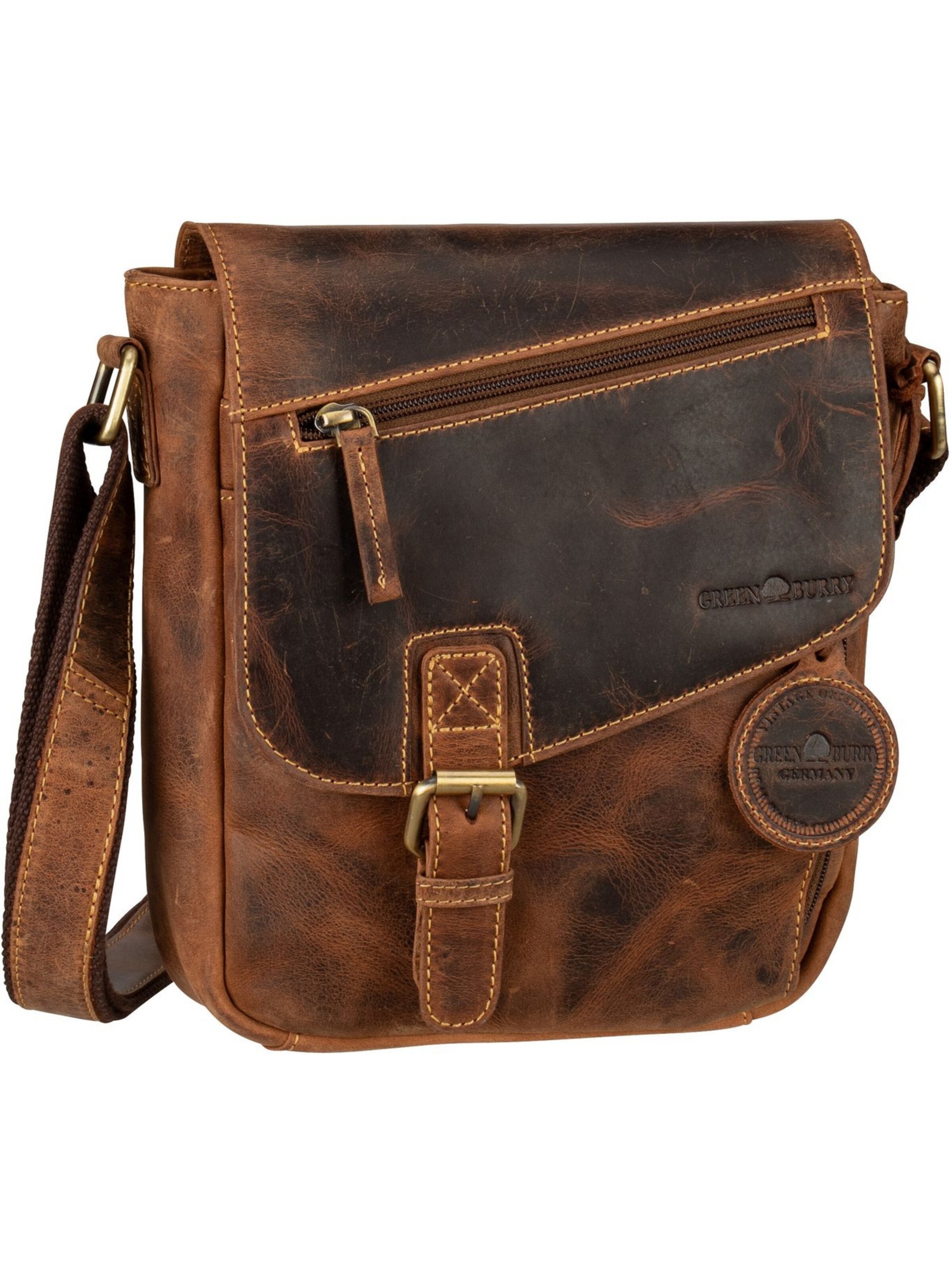 GREENBURRY Crossbody Bag '1540' in Chestnut Brown, Dark Brown