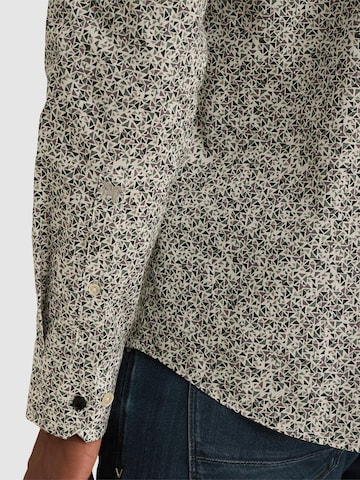 VANGUARD Regular Fit Skjorte 'Shirt with stretch and allover print' i hvid