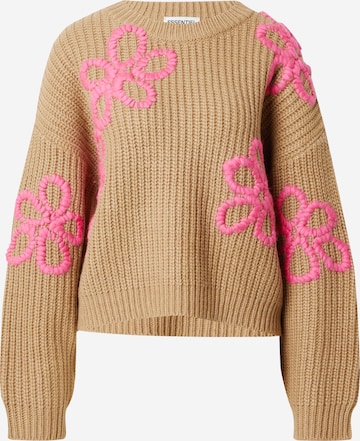 Essentiel Antwerp Pullover 'Chew' i brun: forside