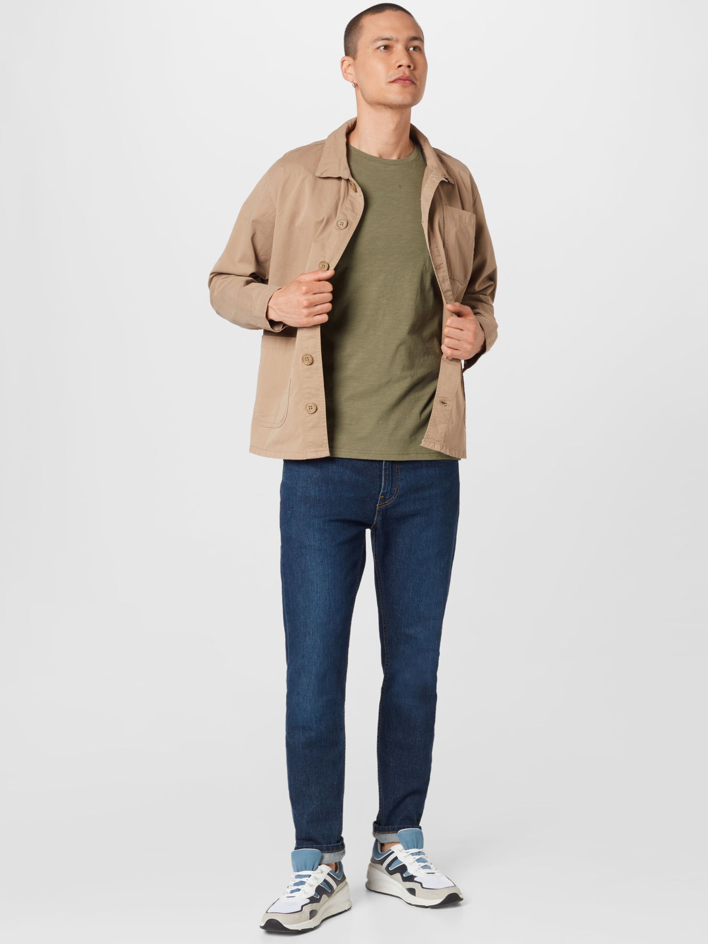 Männer Shirts By Garment Makers T-Shirt in Khaki - QM56383 Männer Shirts By Garment Makers T-Shirt in Khaki - QM56383