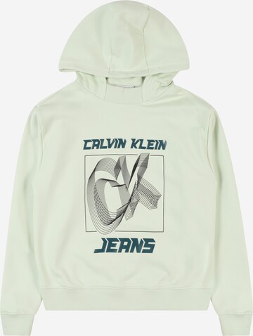 Sweat Calvin Klein Jeans en vert : devant