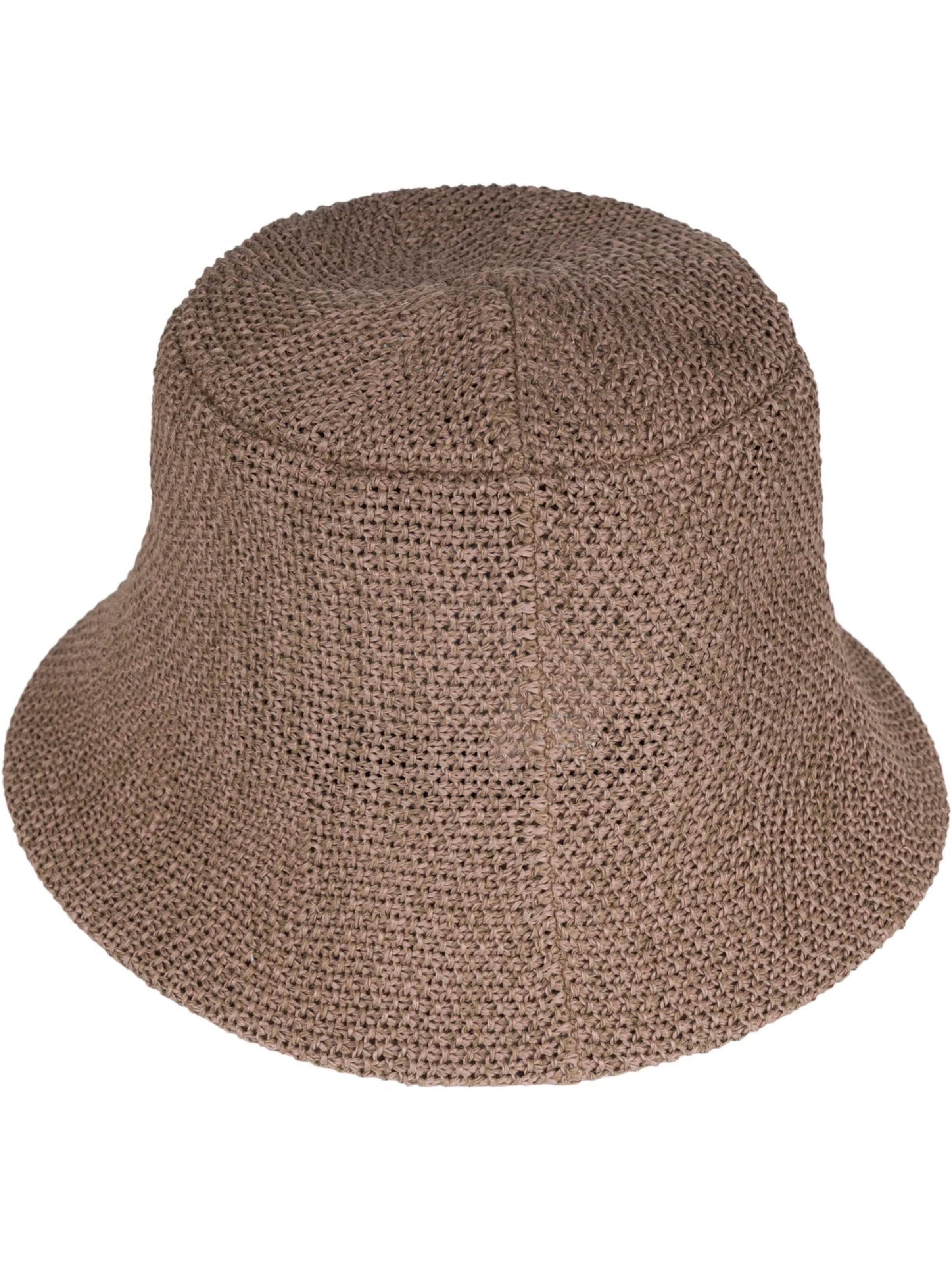 styleBREAKER Hut 'Fischerhut aus Papierstroh - Knautschhut'‌‌‌‌‌‌‌ in Grau